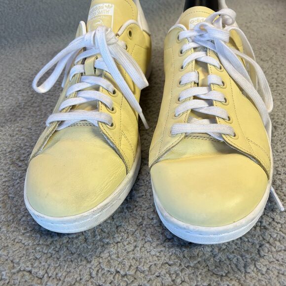 Adidas Stan Smith Originals Leather Sneakers Mens 9 Yellow Shoes BD7438 - Picture 3 of 16